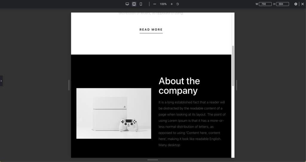 Elementor RWD 平板版